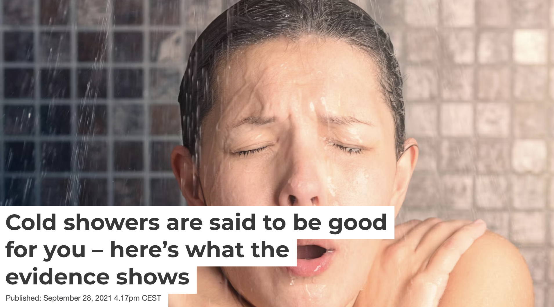 Read more about the article On dit que les douches froides sont bonnes pour la santé – voici ce que prouvent les faits