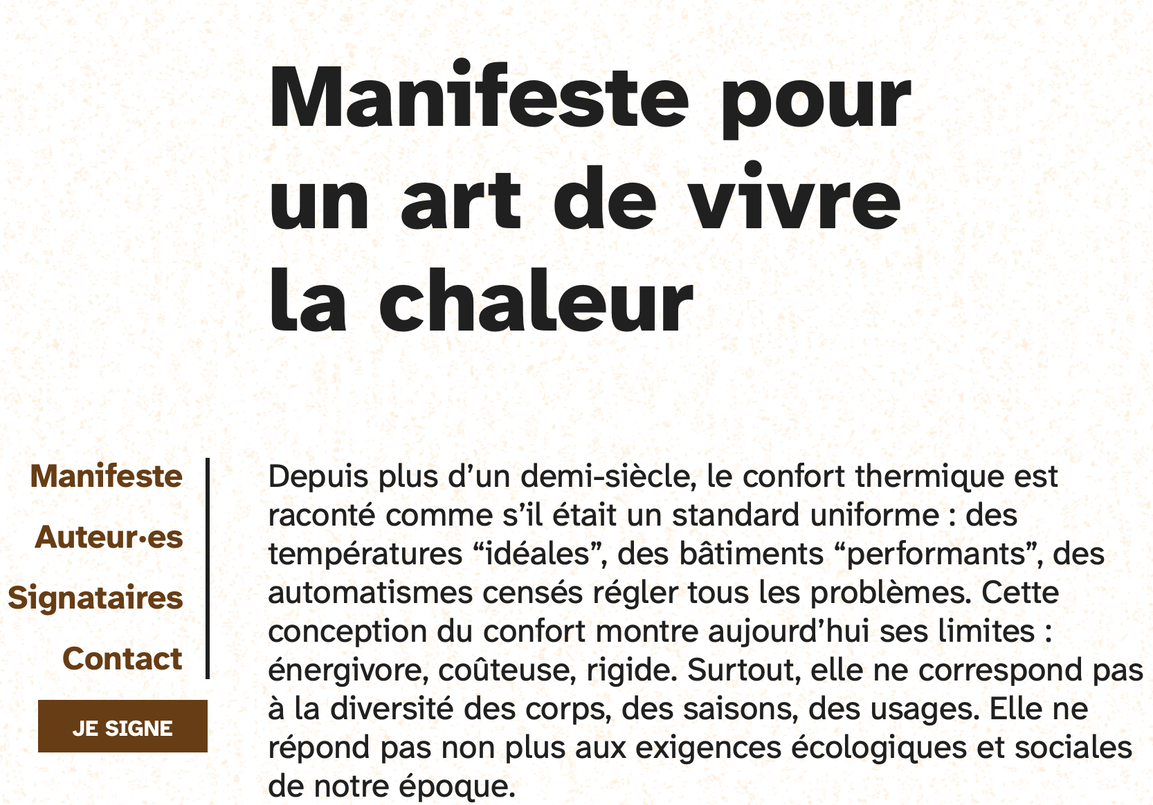 Read more about the article Manifeste pour un art de vivre la chaleur